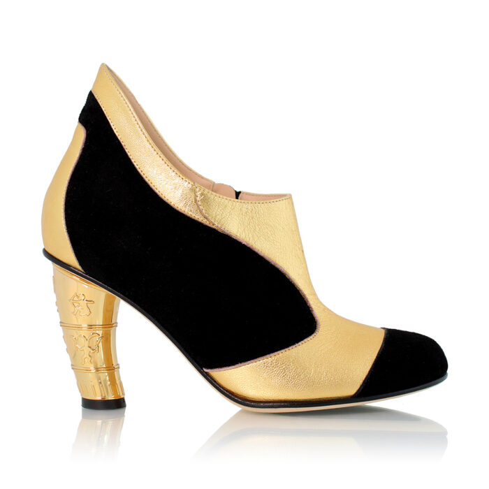 See Black Ankle Boot Gold